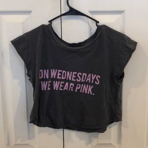 on wednesdays we wear pink crop top